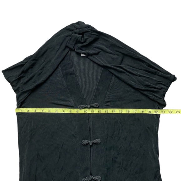 Chico’s Travelers Collection Black Chinese Style Long Cardigan Size Large - Picture 5 of 7